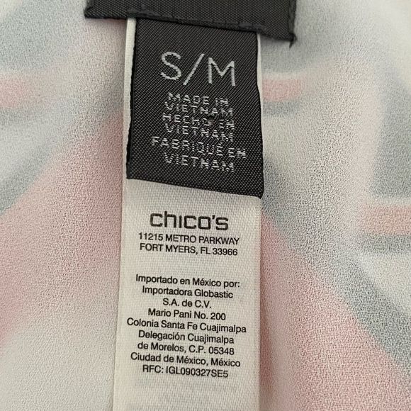 Chico’s Travelers Sz S/M Scarf-Printed Blouse - Picture 6 of 7